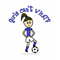 Light Womens Soccer in Blue Uniform t-shirts