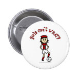 Light Womens Soccer in Red Uniform Pins