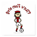 Light Womens Soccer in Red Uniform Print