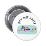Light Womens Swimming Pinback Buttons