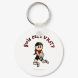Light Womens Volleyball in Red Uniform Keychains