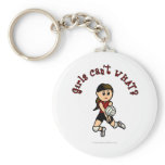 Light Womens Volleyball in Red Uniform Keychain