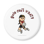 Light Womens Volleyball in Red Uniform Magnets