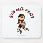 Light Womens Volleyball in Red Uniform Mousepads