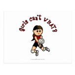 Light Womens Volleyball in Red Uniform Post Cards