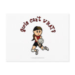 Light Womens Volleyball in Red Uniform Postcards