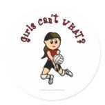 Light Womens Volleyball in Red Uniform Stickers