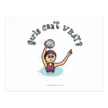 Light Womens Water Polo PLayer Postcard