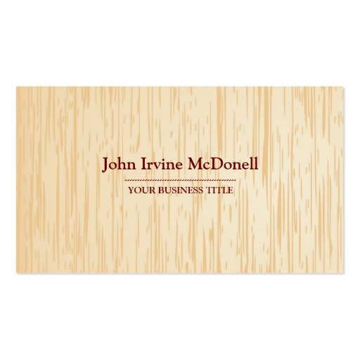 Light  Wood Texture Business Card (front side)
