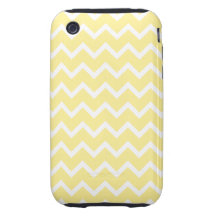 Light Yellow and White Zigzags. iPhone 3 Tough Cover