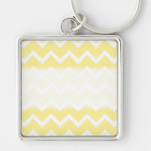 Light Yellow and White Zigzags. Key Chain