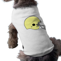Light Yellow Football Helmet Pet T Shirt