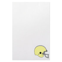 Light Yellow Football Helmet Custom Stationery