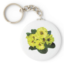 Light Yellow Primroses Key Chains