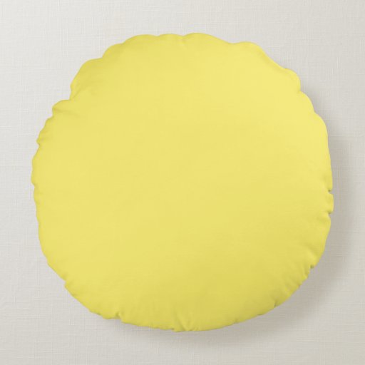 Light Yellow Round Pillow Zazzle