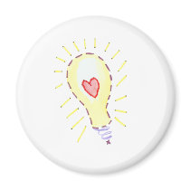 Lightbulb Bright Idea - Heart magnets by cherishe Lightbulb Bright Idea - Heart magnets