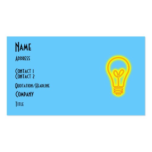 Lightbulb Business Card