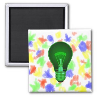 lightbulb glowing green power filament.png refrigerator magnets