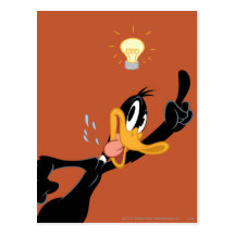 Lightbulb over Daffy Duck's Head Post Card