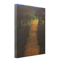 Lighted Path Canvas Print Painting