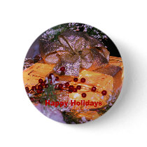 Lighted Present Christmas Holiday Button Pin