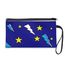 Lightening Bolt Wrist Purse Wristlet Clutch