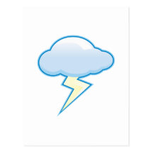 Lightening cloud post card