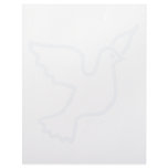 Lighter Blue Peace Dove Letterhead Design