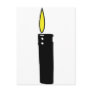lighter with flame icon post card
