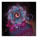 'Lightflower Rose 2, in Blue' posters