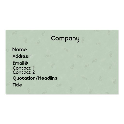 Lightgreen Profile Card Business Card Template (front side)