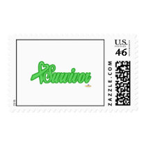 LightGreenHeartRibbonSurvivor postage