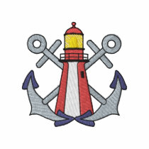 Lighthouse and Anchors embroidered shirts