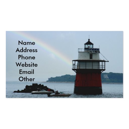 LIghthouse and Rainbow Business Cards (front side)