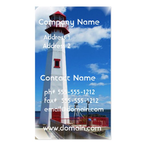 Lighthouse Art Business Card (front side)
