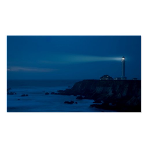 Lighthouse at Night Business Cards (back side)