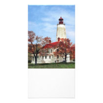 Lighthouse at Sandy Hook Personalized Photo Card