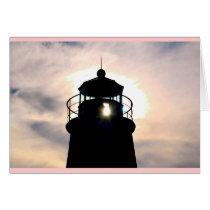 Lighthouse at Sunset Card