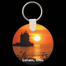 Lighthouse at sunset keychain by ronnie44052 Lighthouse at sunset keychain