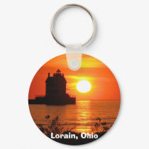 Lighthouse at sunset keychain by ronnie44052 Lighthouse at sunset keychain