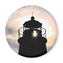 Lighthouse at Sunset Refrigerator Magnets