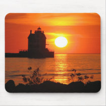 Lighthouse at sunset mousepad by ronnie44052 Lighthouse at sunset mousepad