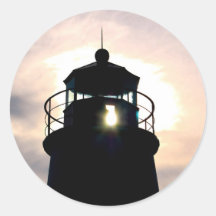 Lighthouse at Sunset Sticker