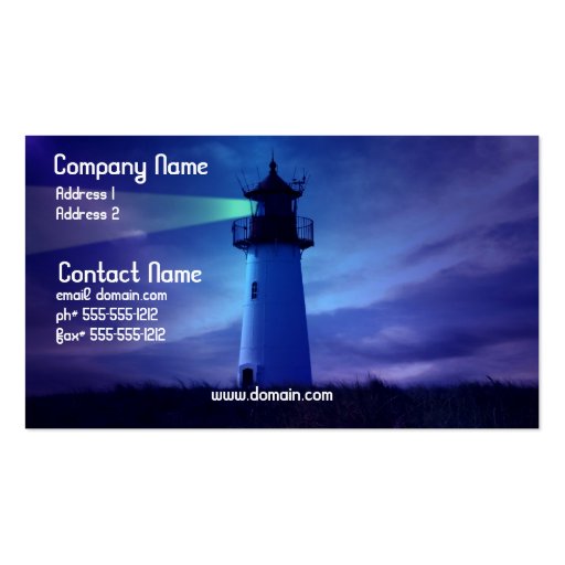 Lighthouse Beacon Business Card (front side)