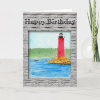 Lighthouse Birthday Card (Large Print) card