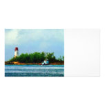 Lighthouse, Boat Nassau Bahamas Photo Greeting Card