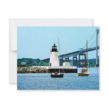Lighthouse, Bridge and Boats, Newport, RI Personalized Invitations