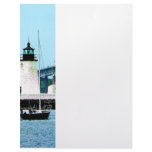 Lighthouse, Bridge and Boats, Newport, RI letterhead