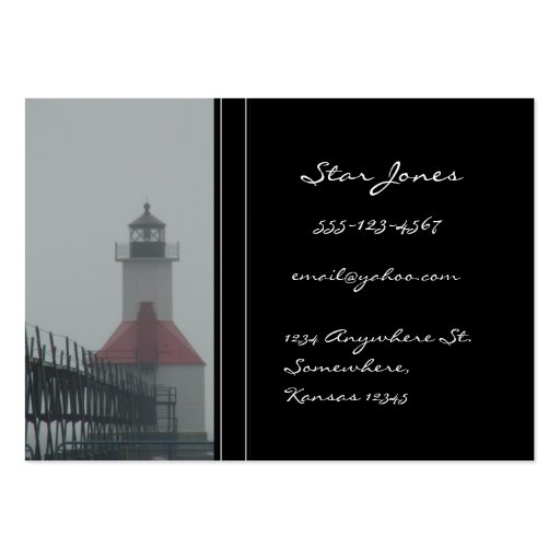 Lighthouse business card (front side)