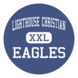 LIGHTHOUSE CHRISTIAN - Eagles - HIGH - Abbeville Round Stickers